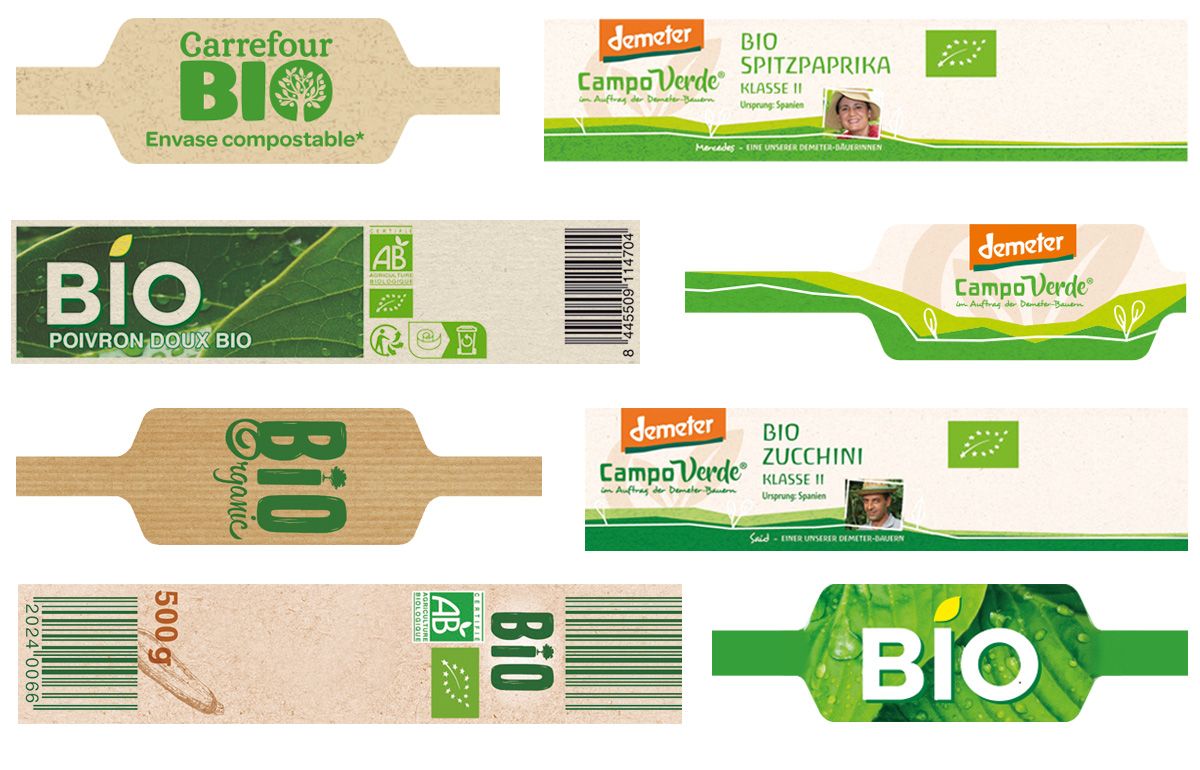 Europack productos: etiquetas 100% papel sin plásticos